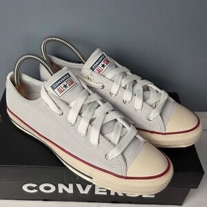 Converse Chuck Taylor All Star Ox Sneakers Mens 9 Womens 11 Gray Ivory Shoes New